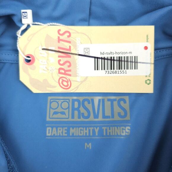 NWT RSVLTS Horizon Hoodie Pullover Sweatshirts Blue Minimal Athleisure Sporty - Picture 2 of 6